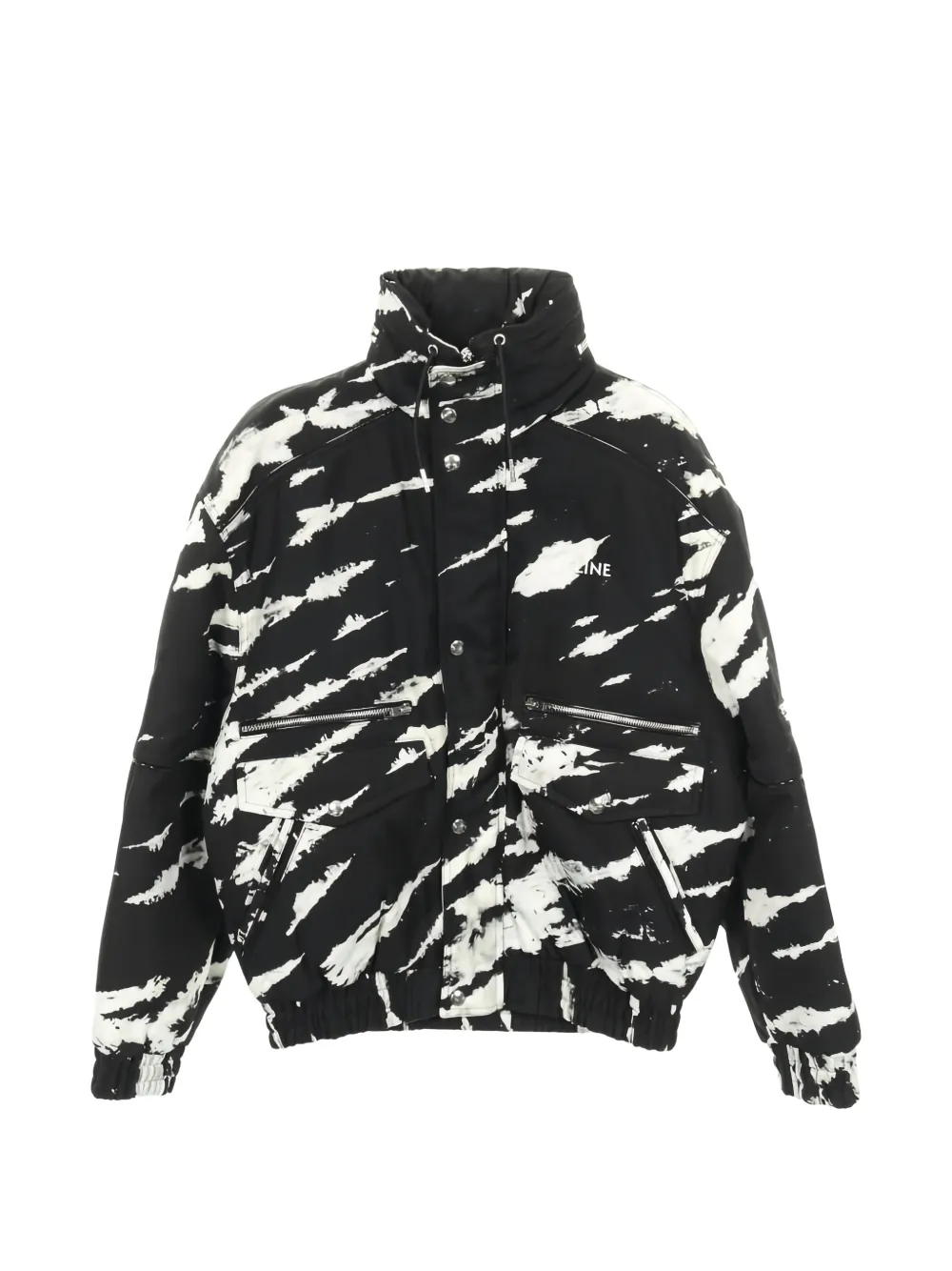 Celine Pre-Owned 2022 tie-dye bomber jacket - Nero