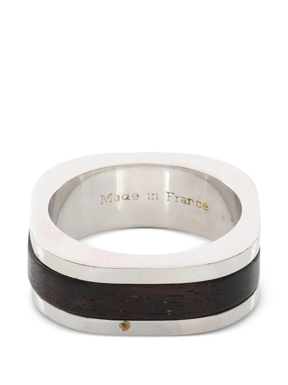 Louis Vuitton Pre-Owned 2000s wood-panel ring - Argento