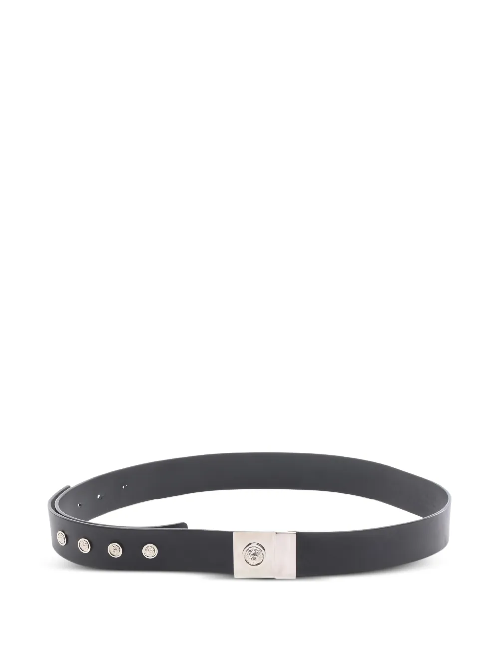 Versace Pre-Owned 2000s Medusa-plaque leather belt - Nero