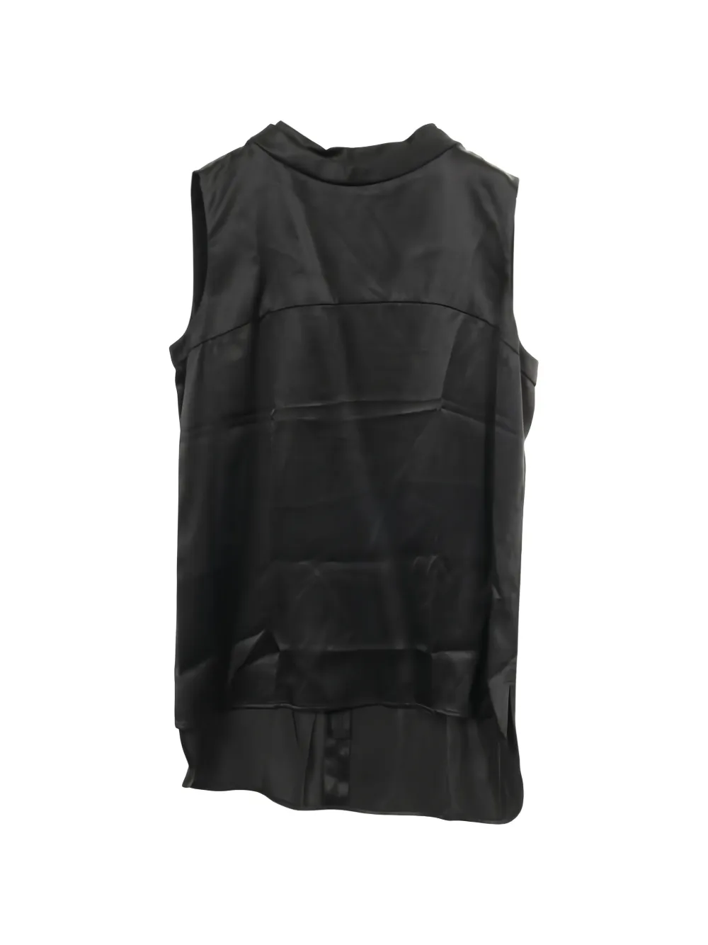 CHANEL Pre-Owned 1986-1988 high-low sleeveless blouse - Nero