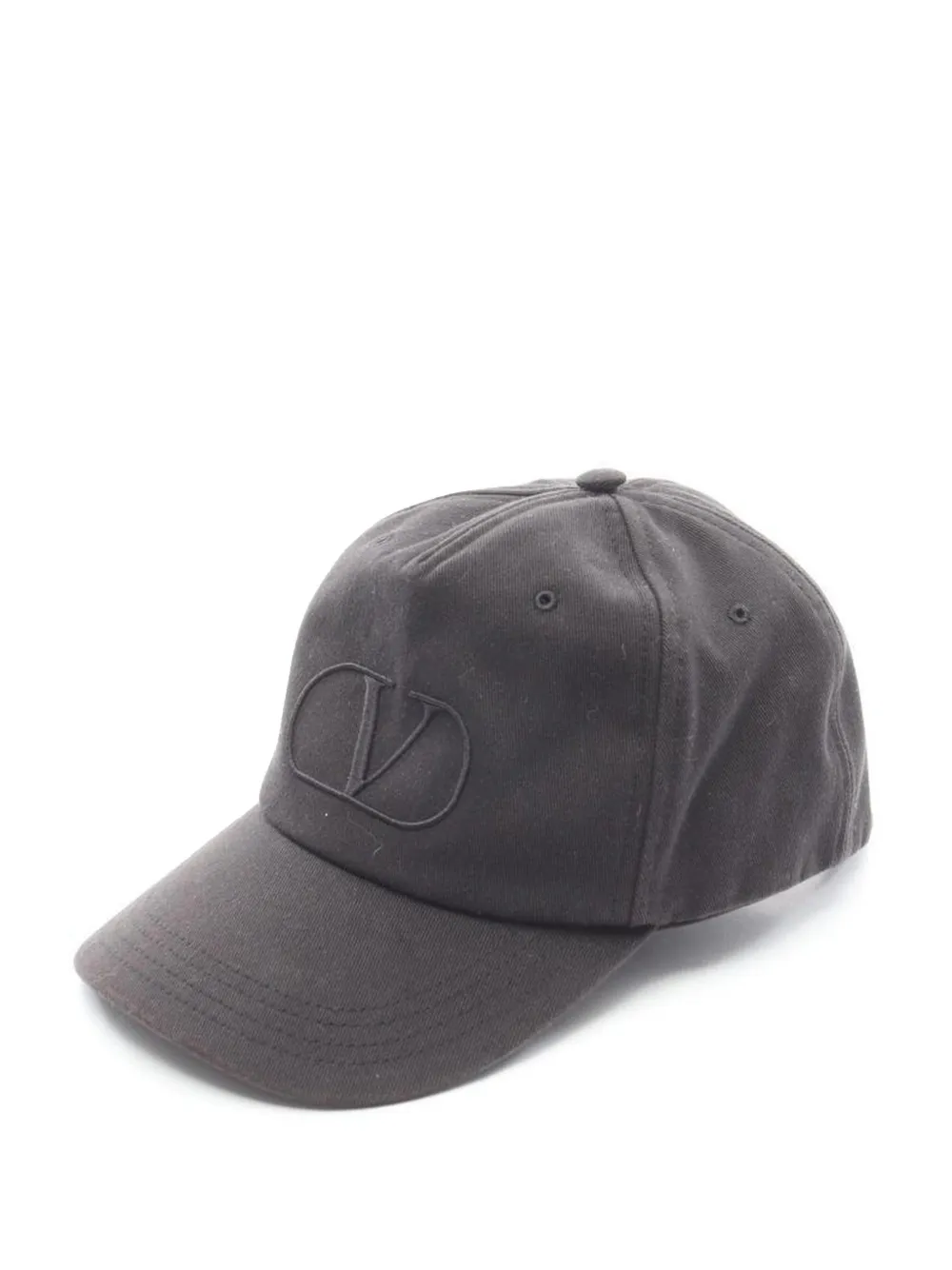 Pre-owned Valentino Garavani 2000s Vlogo Signature Cap In Gray