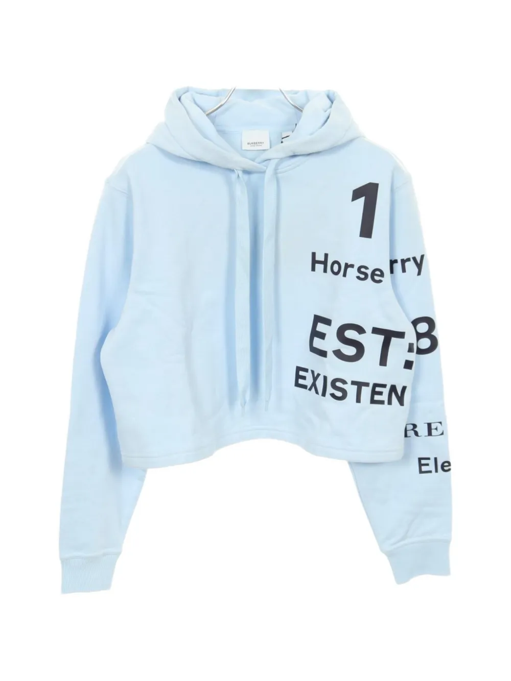 Burberry Pre-Owned Felpa crop con stampa Horseferry - Blu