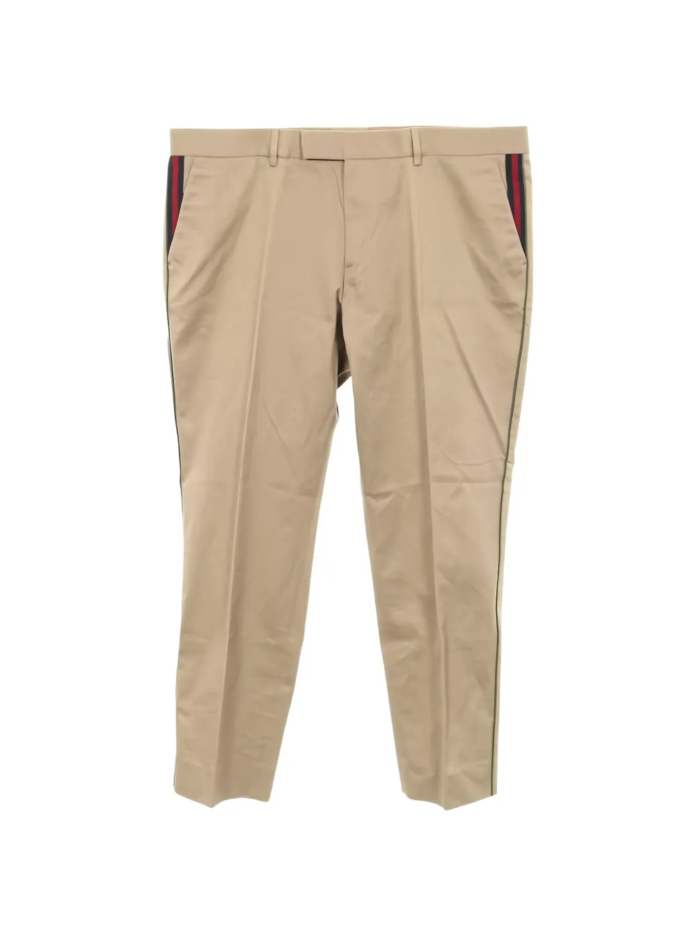Gucci Pre-Owned 2010s Web Stripe chinos - Toni neutri