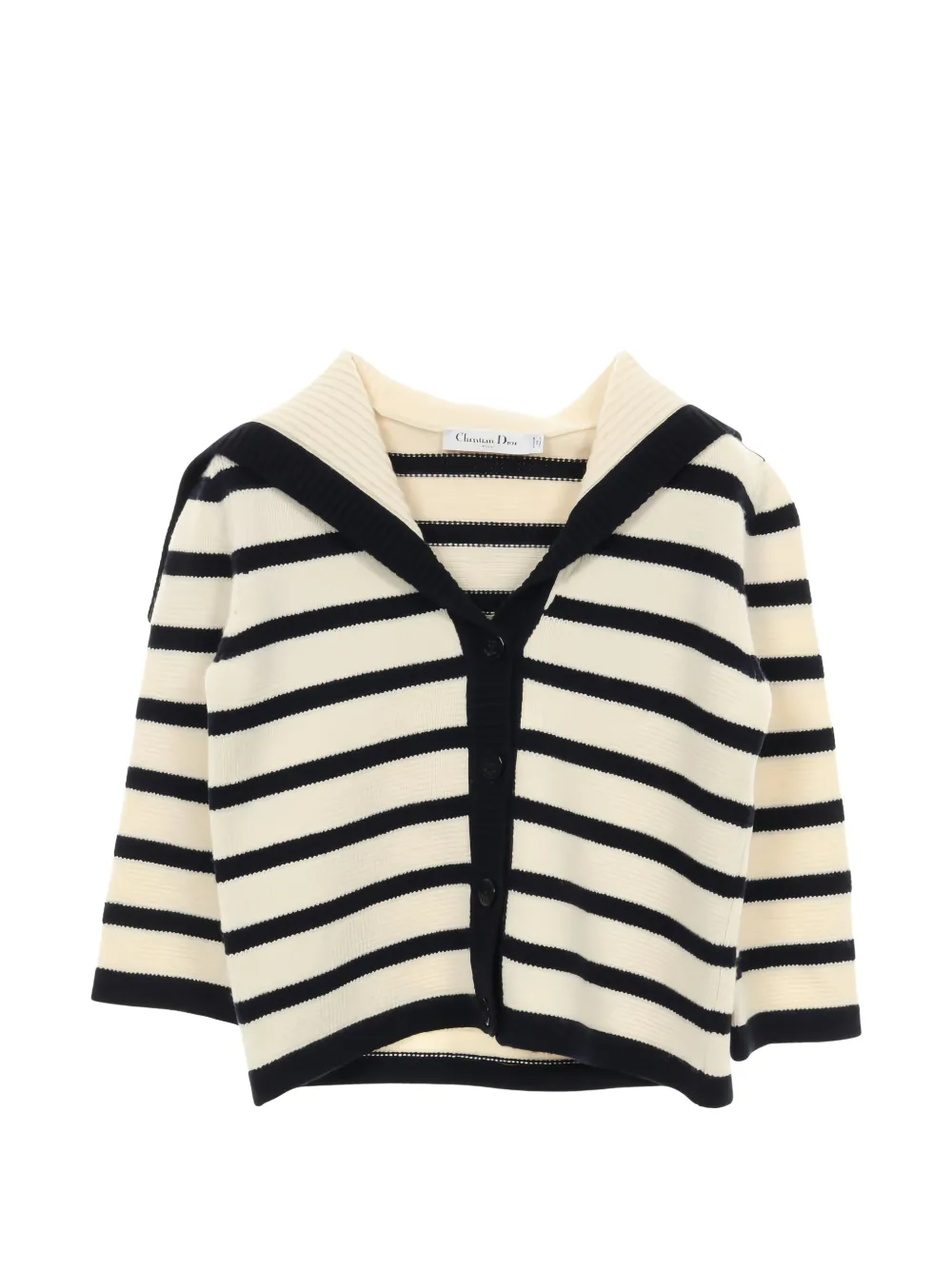Christian Dior Pre-Owned Marinière sailor-collar cardigan - Toni neutri