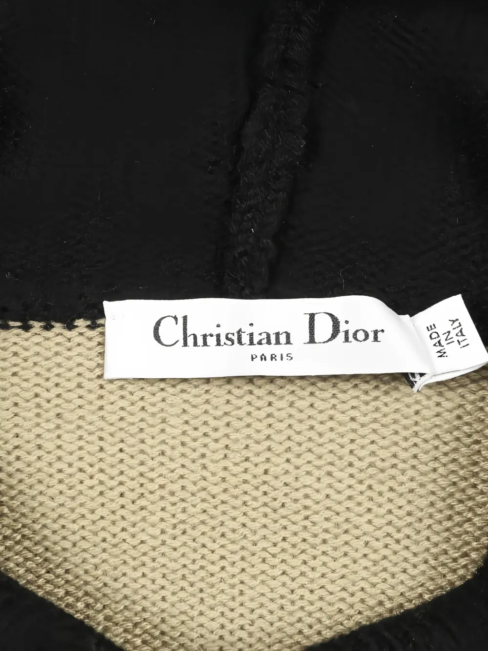  Christian Dior Pre-owned Hoodie à Lien De Resserrage Et Logo En Intarsia (années 2010) - Tons Neutres 