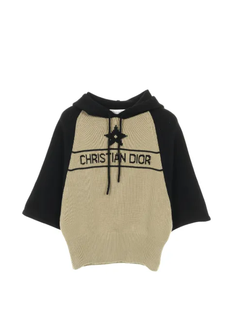 Christian Dior Pre-Owned hoodie con logo en intarsia 2010