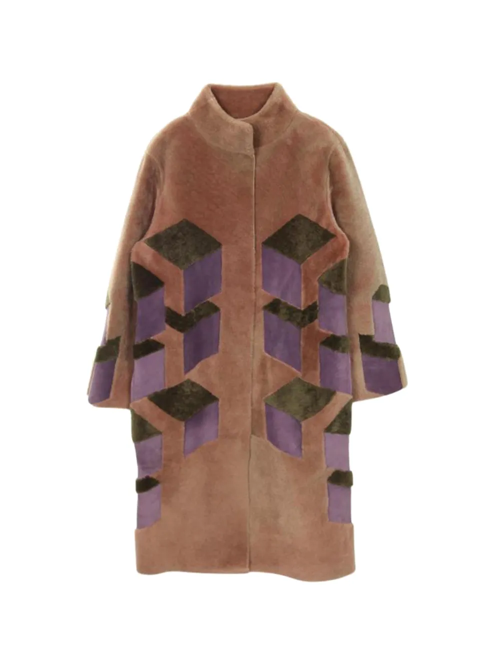 Bottega Veneta Pre-Owned 2010s patchwork coat - Toni neutri
