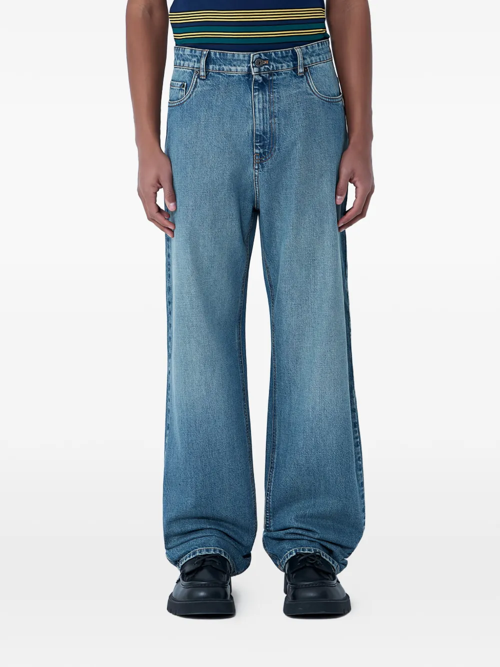 Miu Miu five-pocket wide-leg jeans - Blu