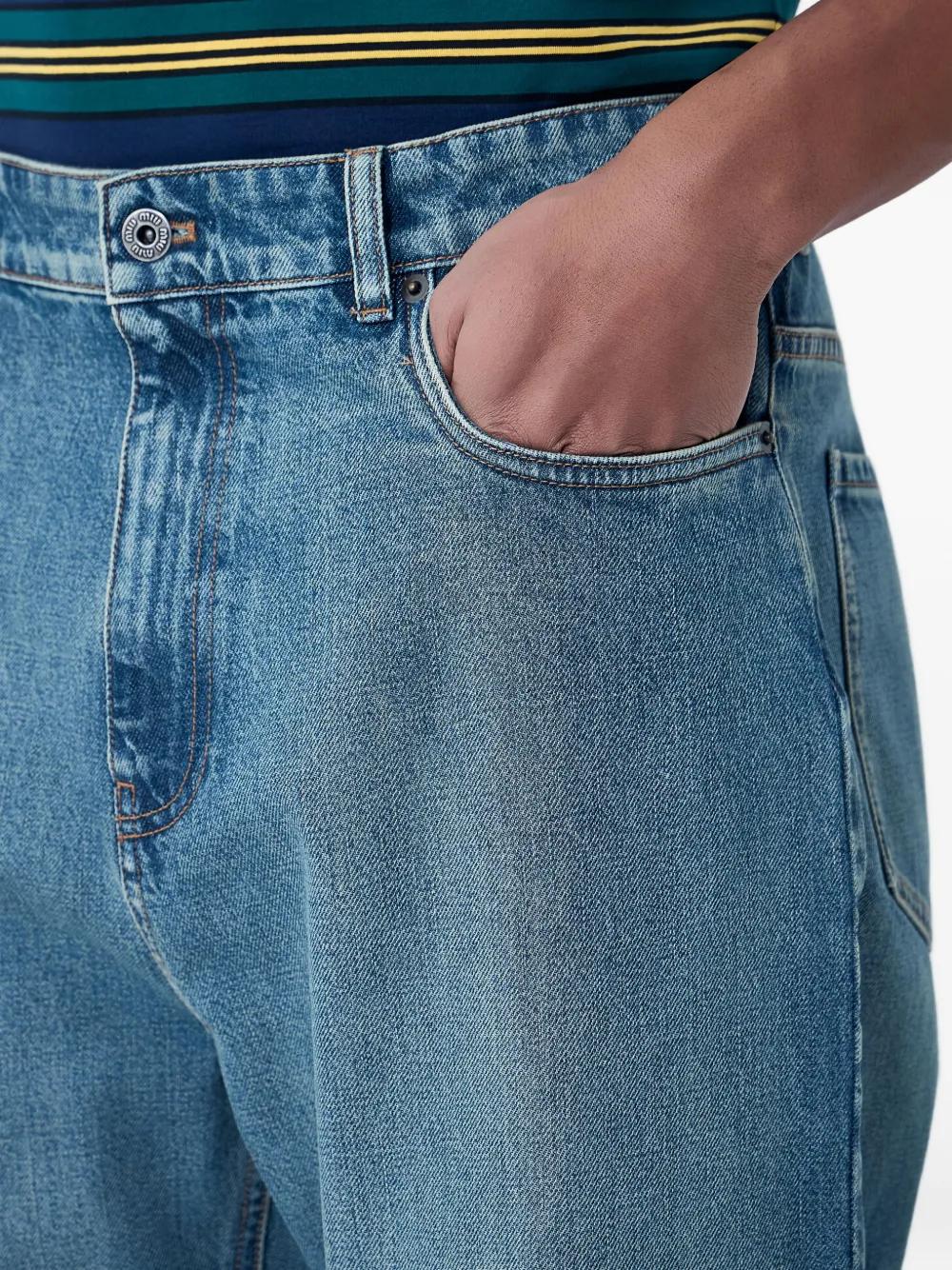 Miu Jeans met wijde pijpen Blauw