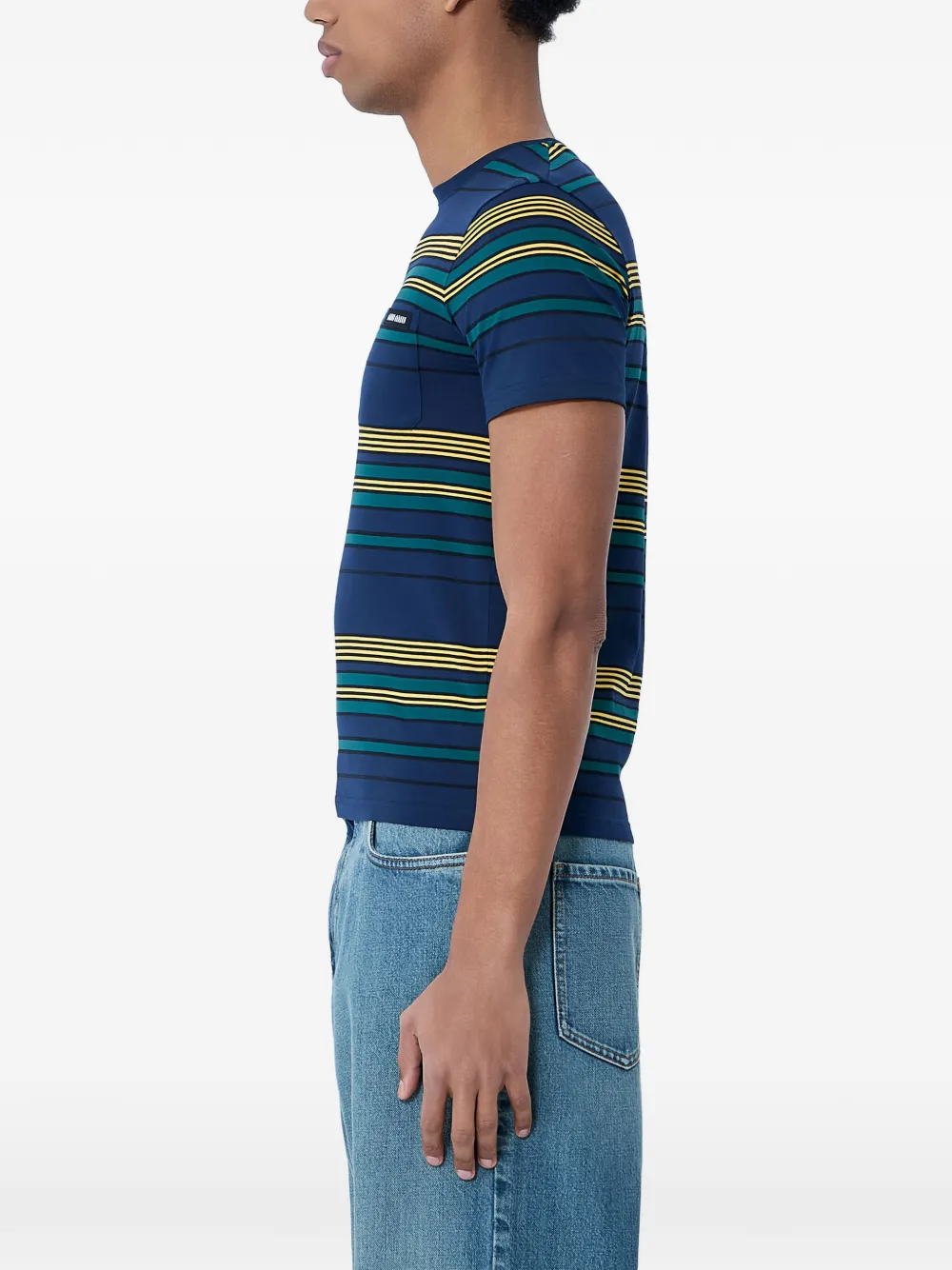 Miu T-shirt met borstzak Blauw