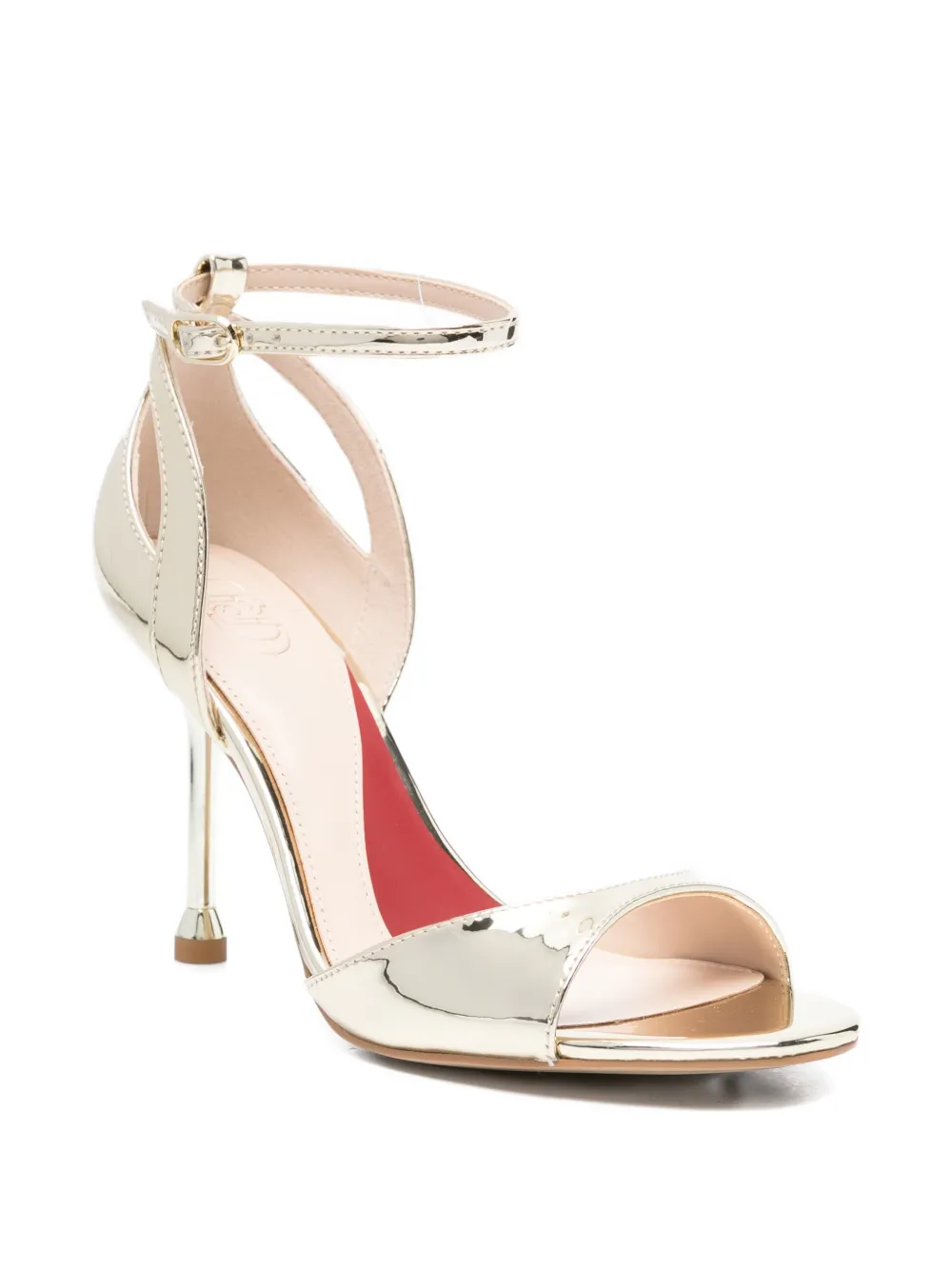 LIU JO Mirrored gelamineerde sandalen Goud
