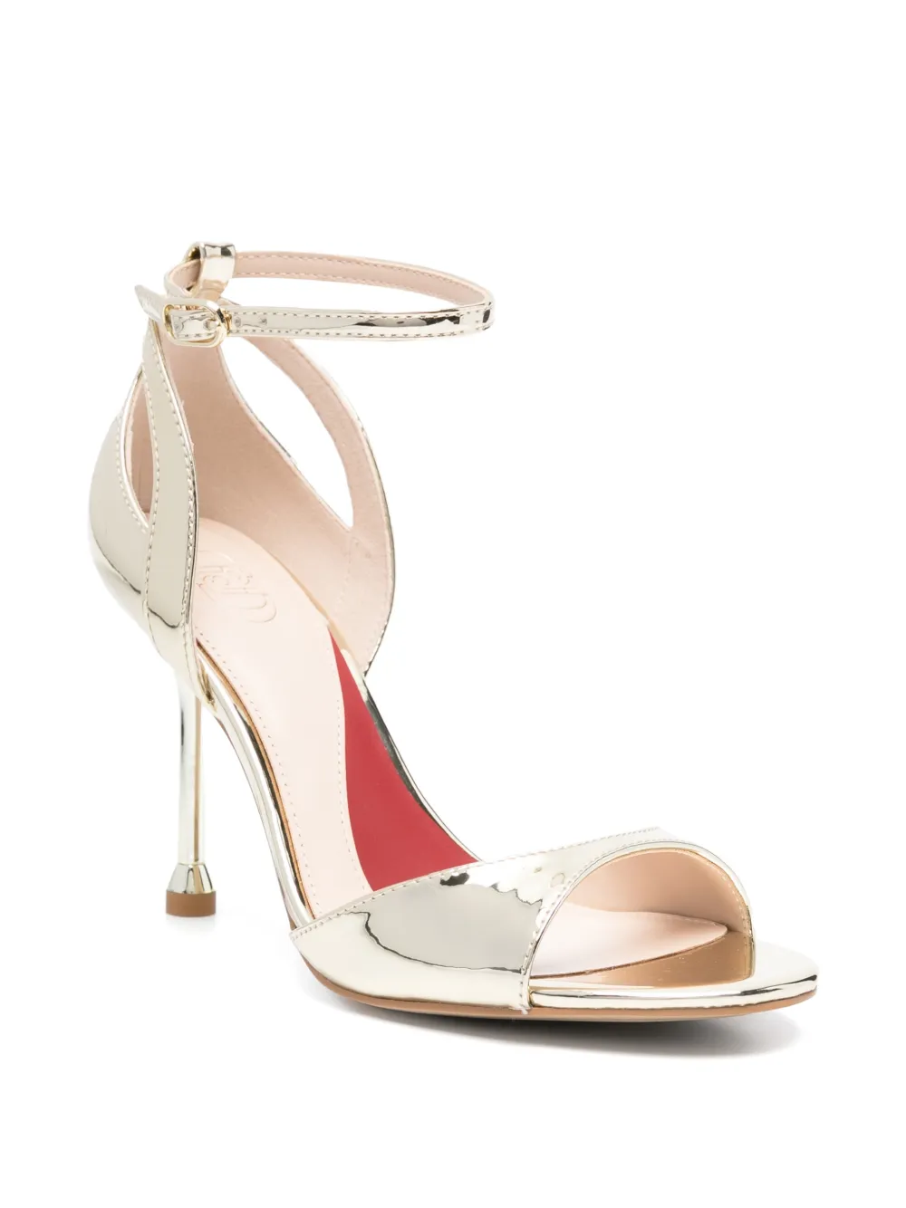  Liu Jo Mirrored Laminated Sandals - Gold 