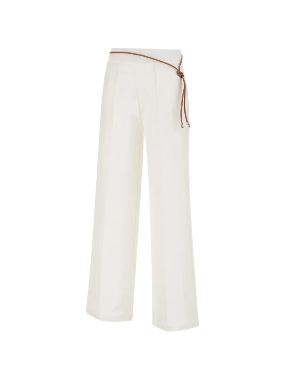 Herno Broek met gestrikte ceintuur Wit