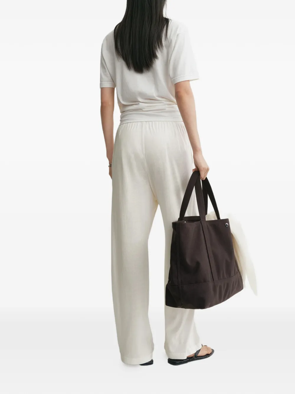 TOTEME Elastische broek Beige