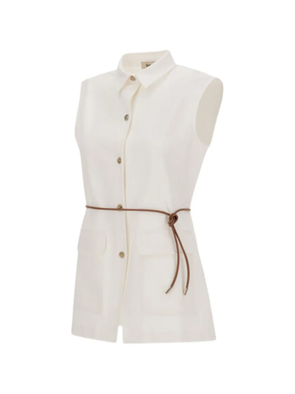 Herno Button-up gilet Beige