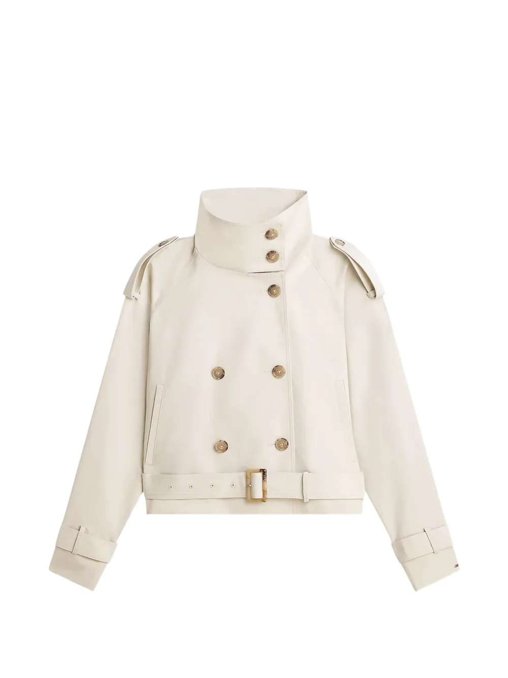 Tommy Hilfiger button belted jacket - Bianco