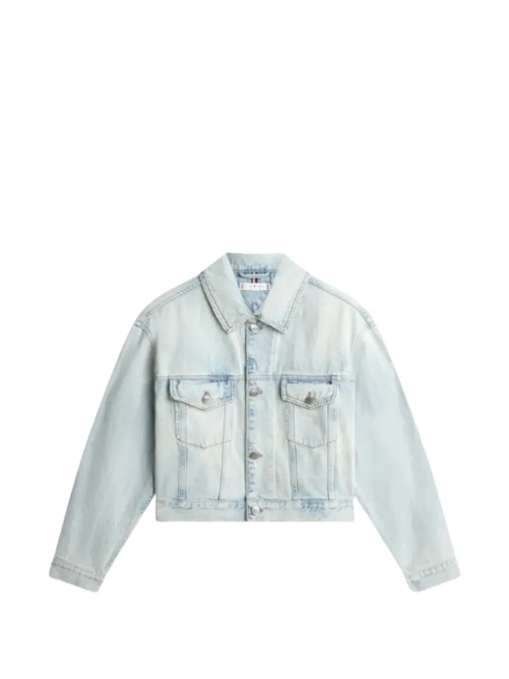 Tommy Hilfiger logo-embroidered denim jacket - Blu