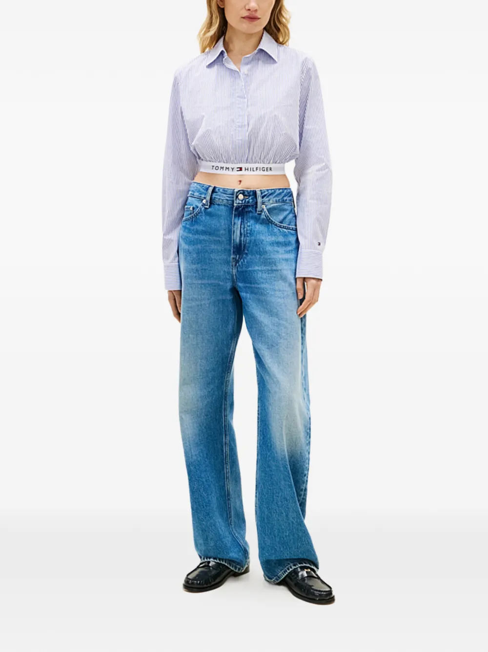 Tommy Hilfiger Gestreepte blouse Wit
