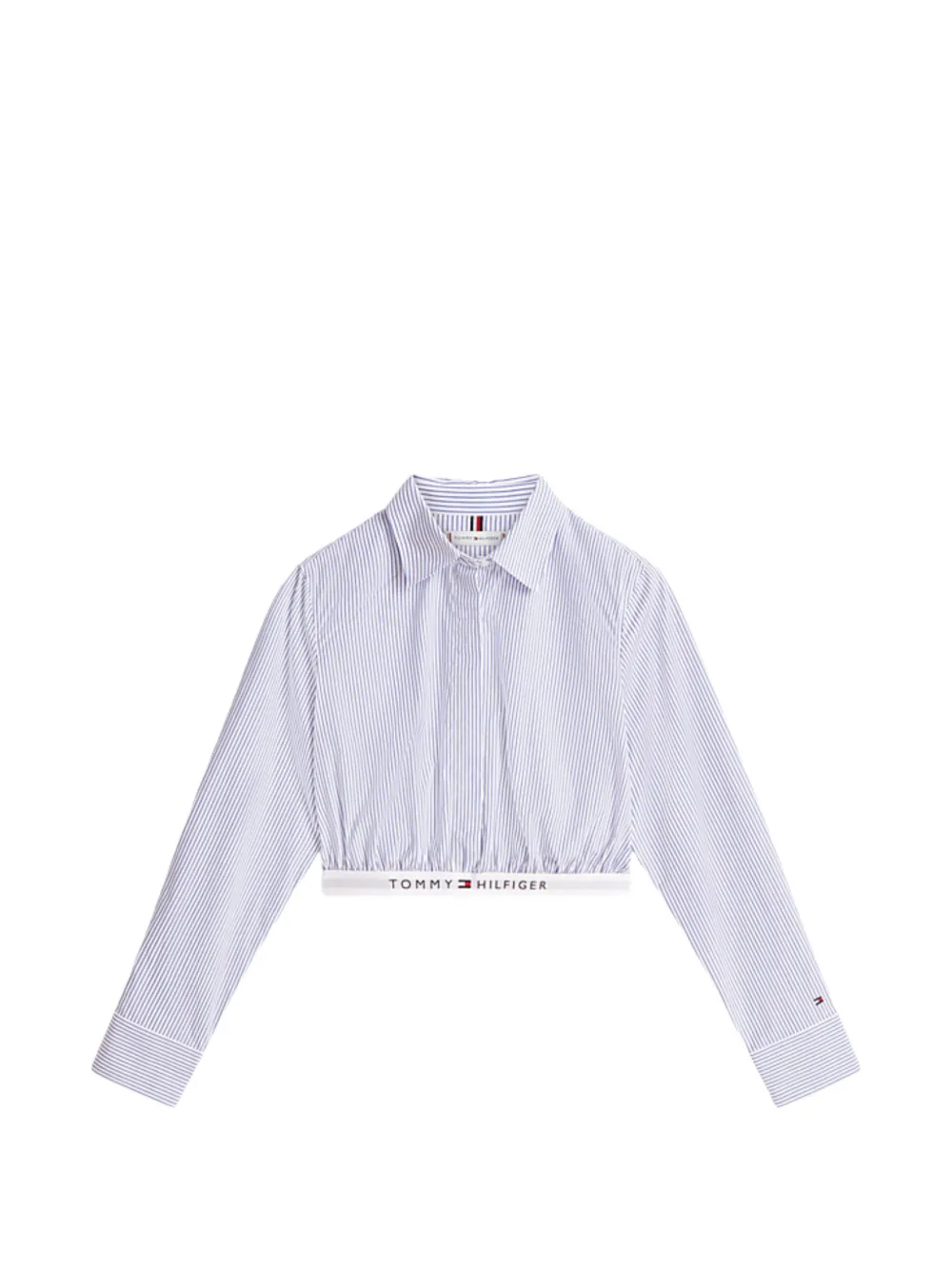 Tommy Hilfiger T-shirt crop a righe - Bianco
