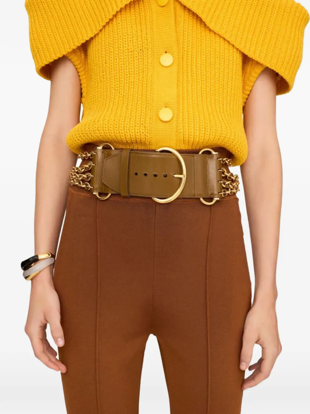 Chloé Riem met kettingdetail Groen