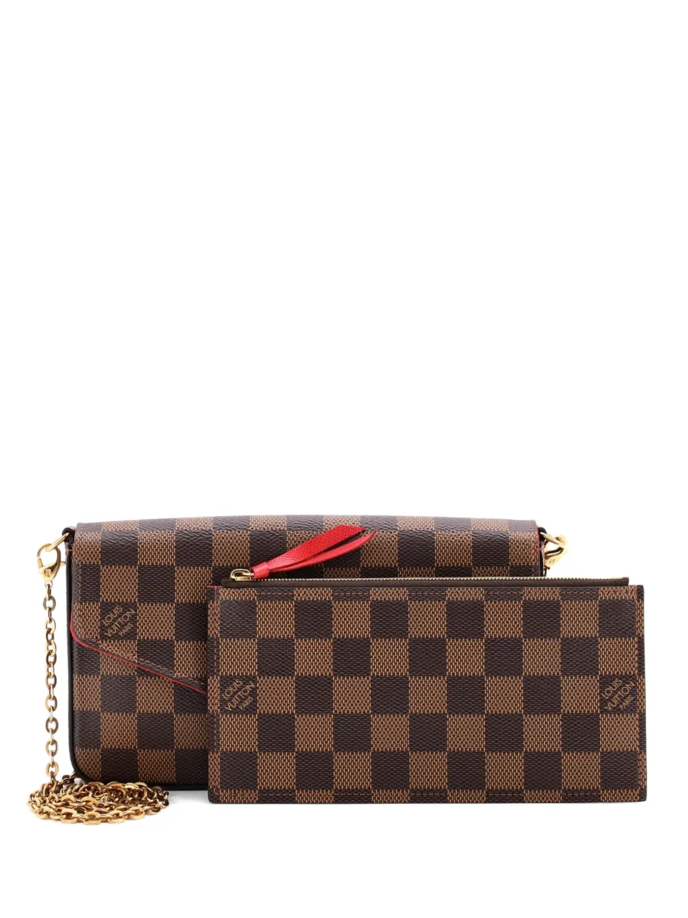 Louis Vuitton Pre-Owned Felicie Pochette Damier crossbody bag - Marrone