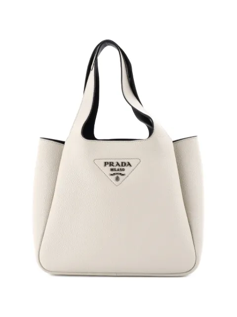 Prada Pre-Owned Flou Dynamique Open Vitello Daino Small tote bag
