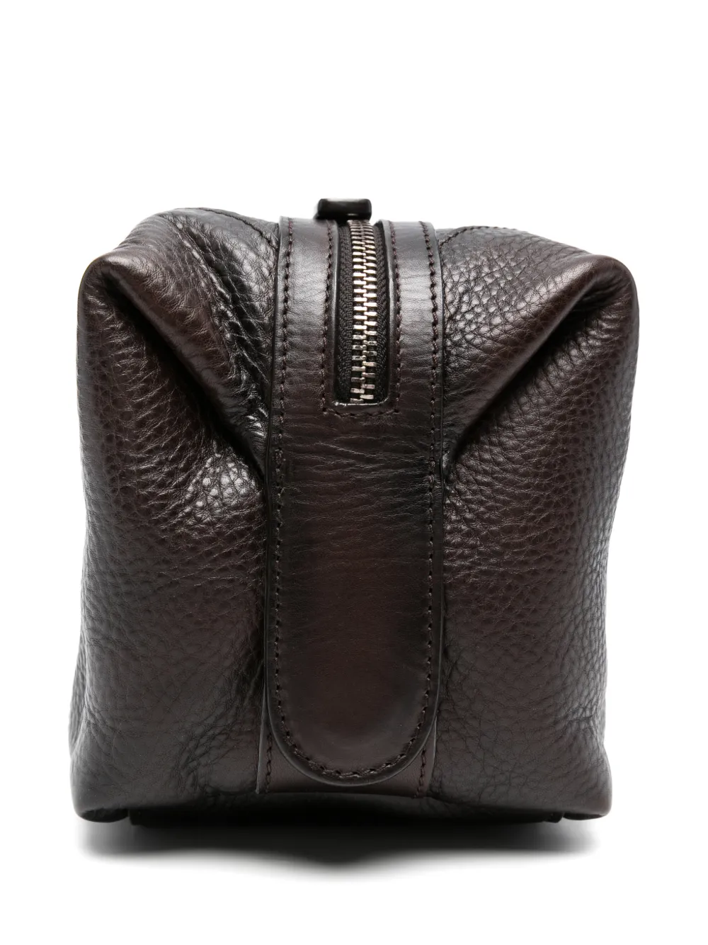  Officine Creative Zipped Leather Wash Bag - Brown 