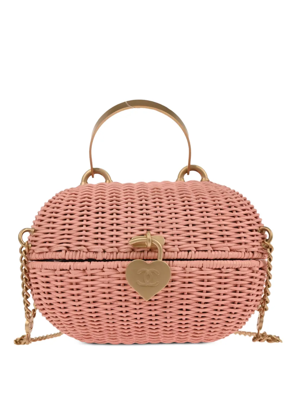 CHANEL Pre-Owned 2004-2005 heart-embellishment tote bag - Rosa