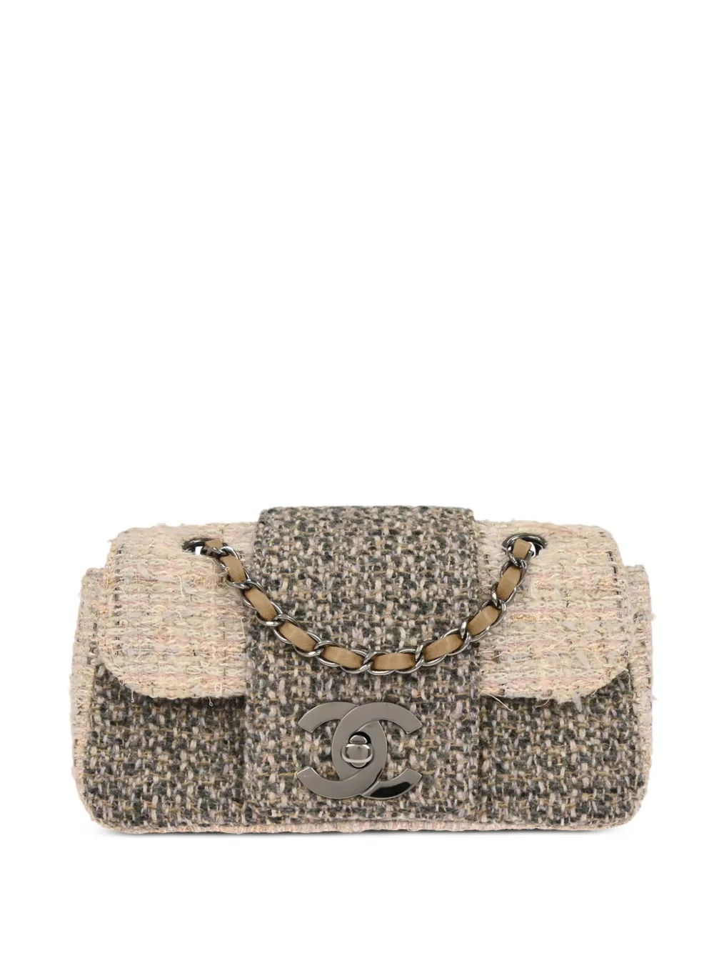 CHANEL Pre-Owned 2005 tweed shoulder bag - Toni neutri