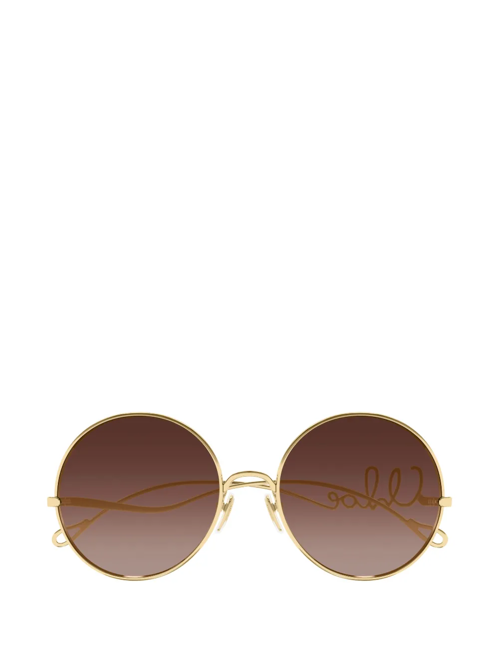 Chloé Round-frame Sunglasses In Gold