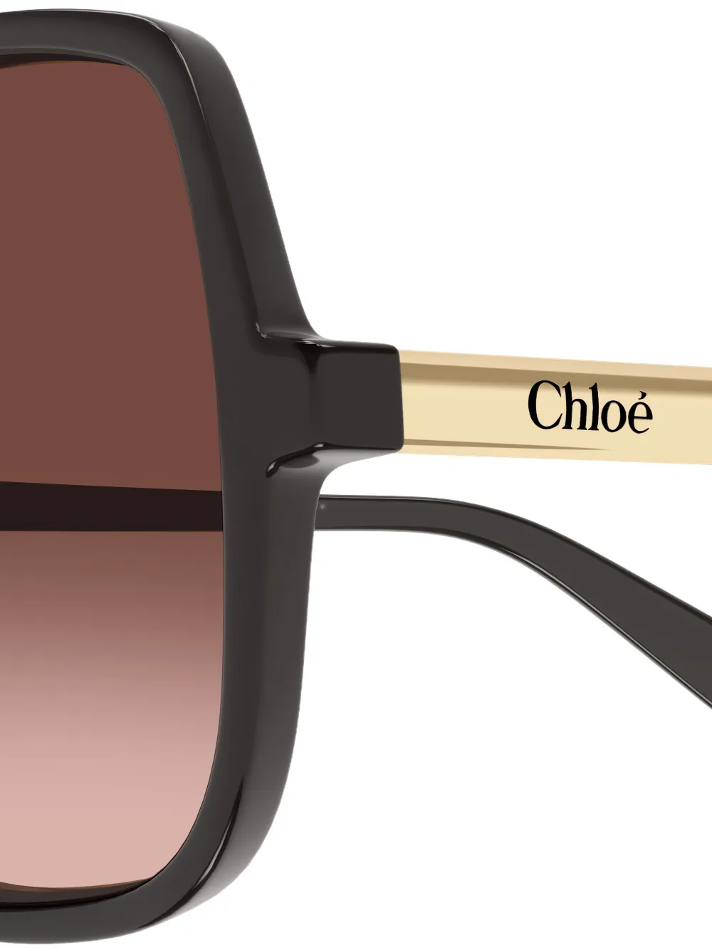 Chloé Eyewear Judy zonnebril met oversized montuur Zwart