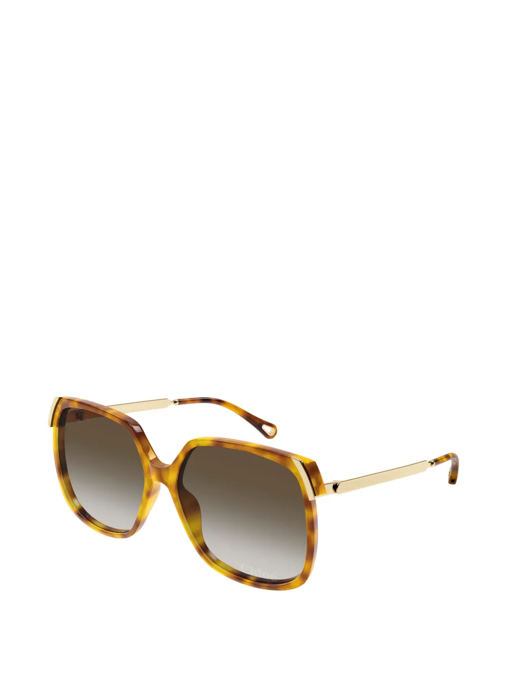  Chloé Eyewear Aly Oversized-frame Sunglasses - Brown 