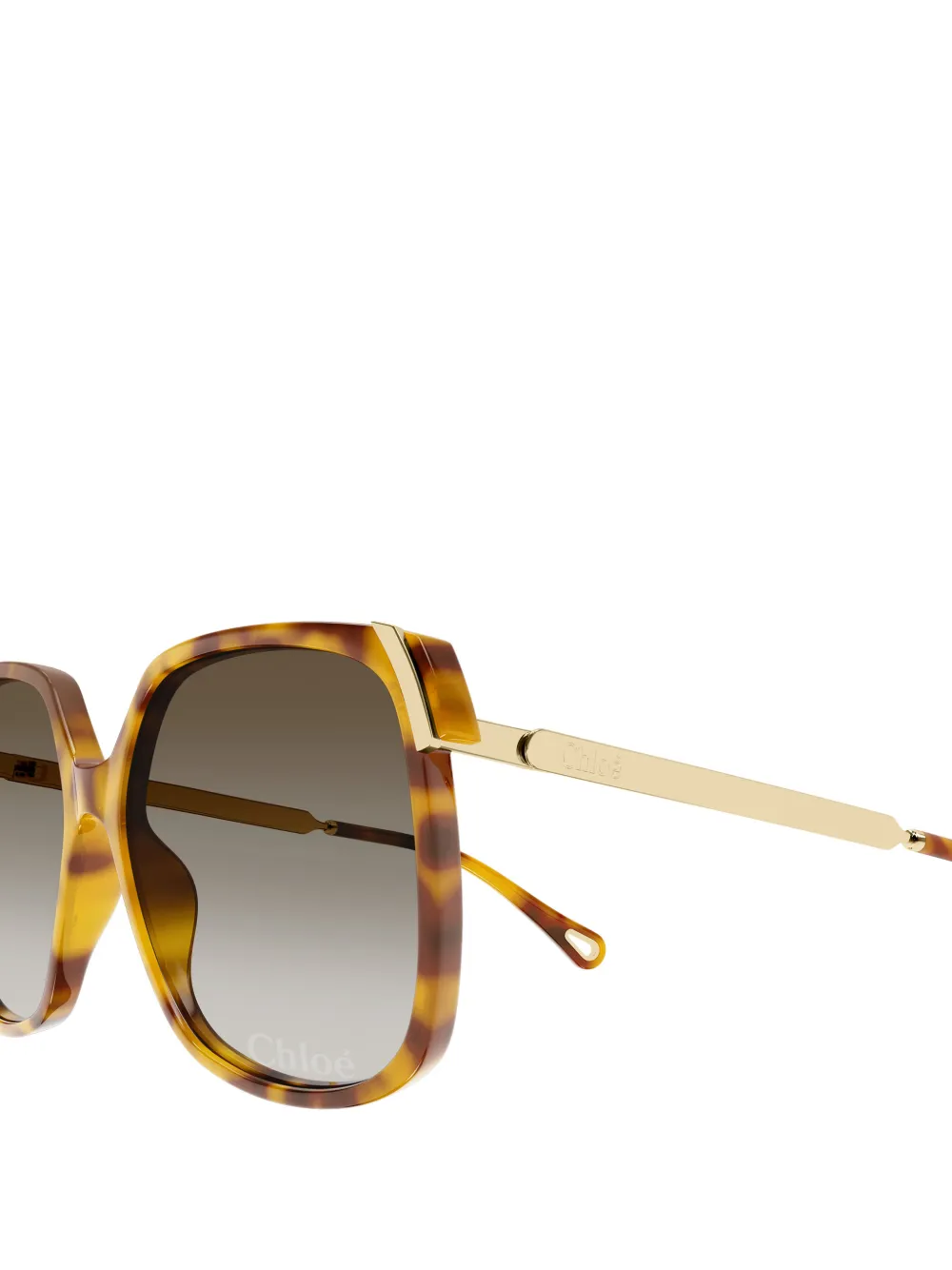  Chloé Eyewear Aly Oversized-frame Sunglasses - Brown 