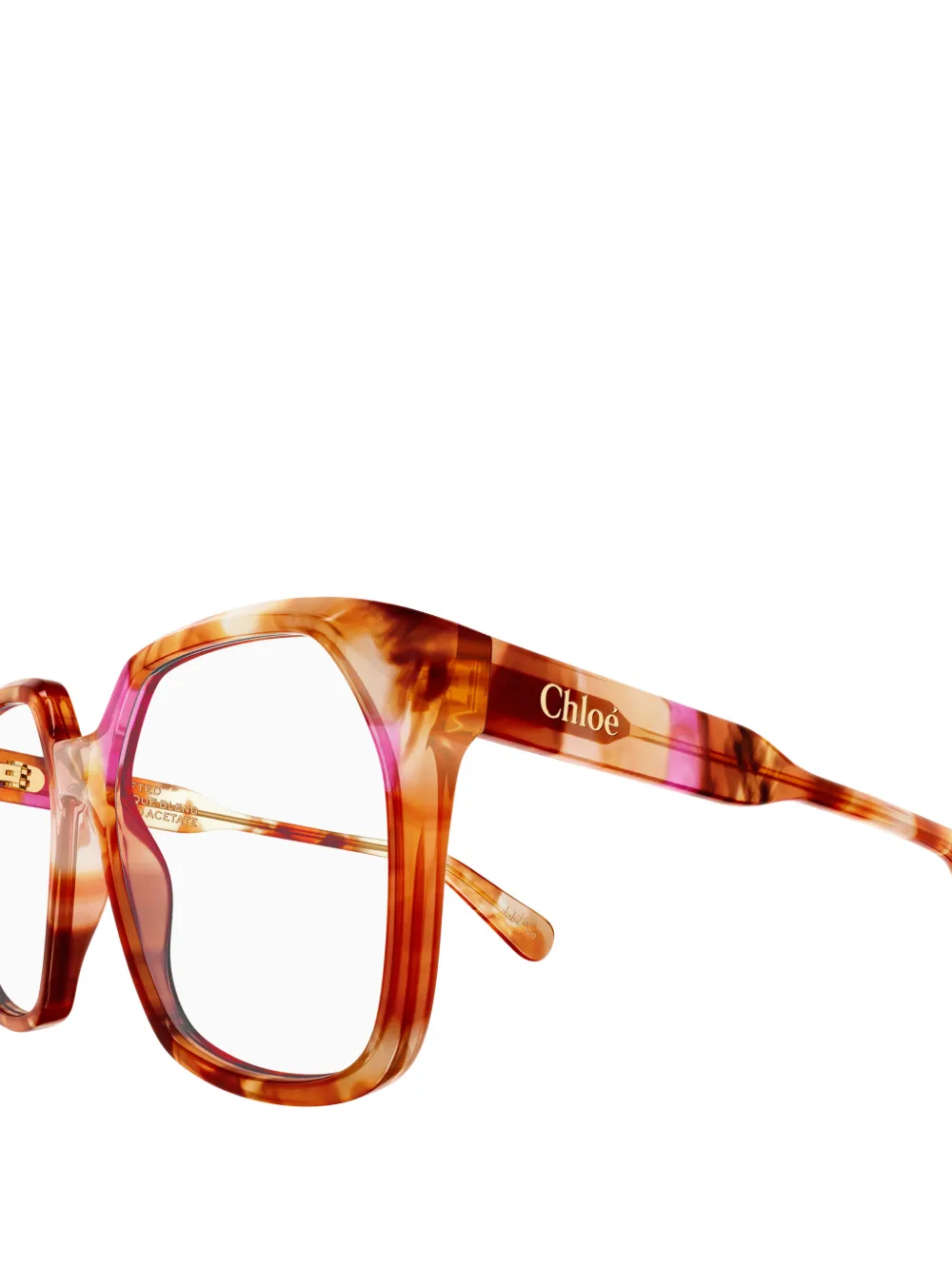 Chloé Eyewear Bril met vierkant montuur Oranje