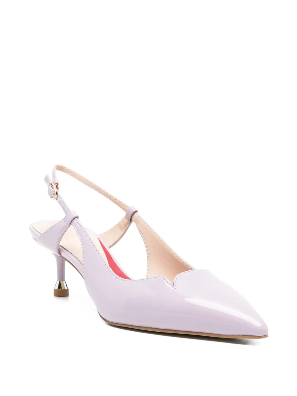 LIU JO Gelakte slingbacks pumps van imitatieleer Paars