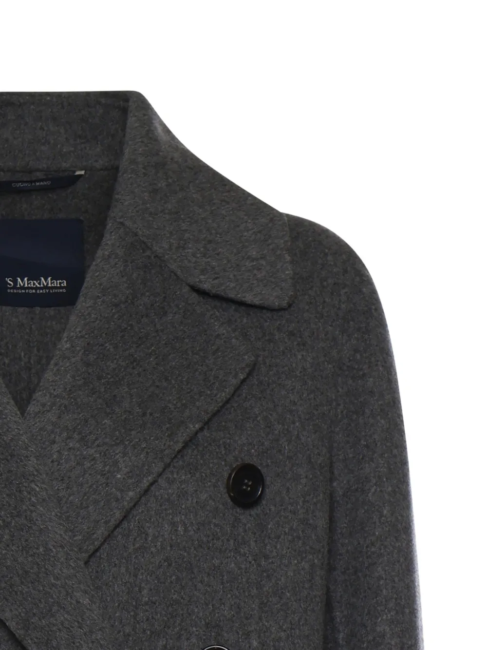  's Max Mara Abrigo Con Doble Botonadura - Gris 