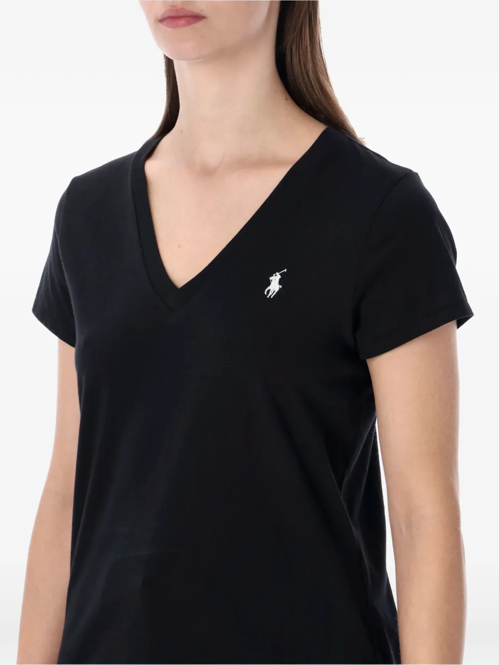 Polo Ralph Lauren T-shirt met V-hals Zwart
