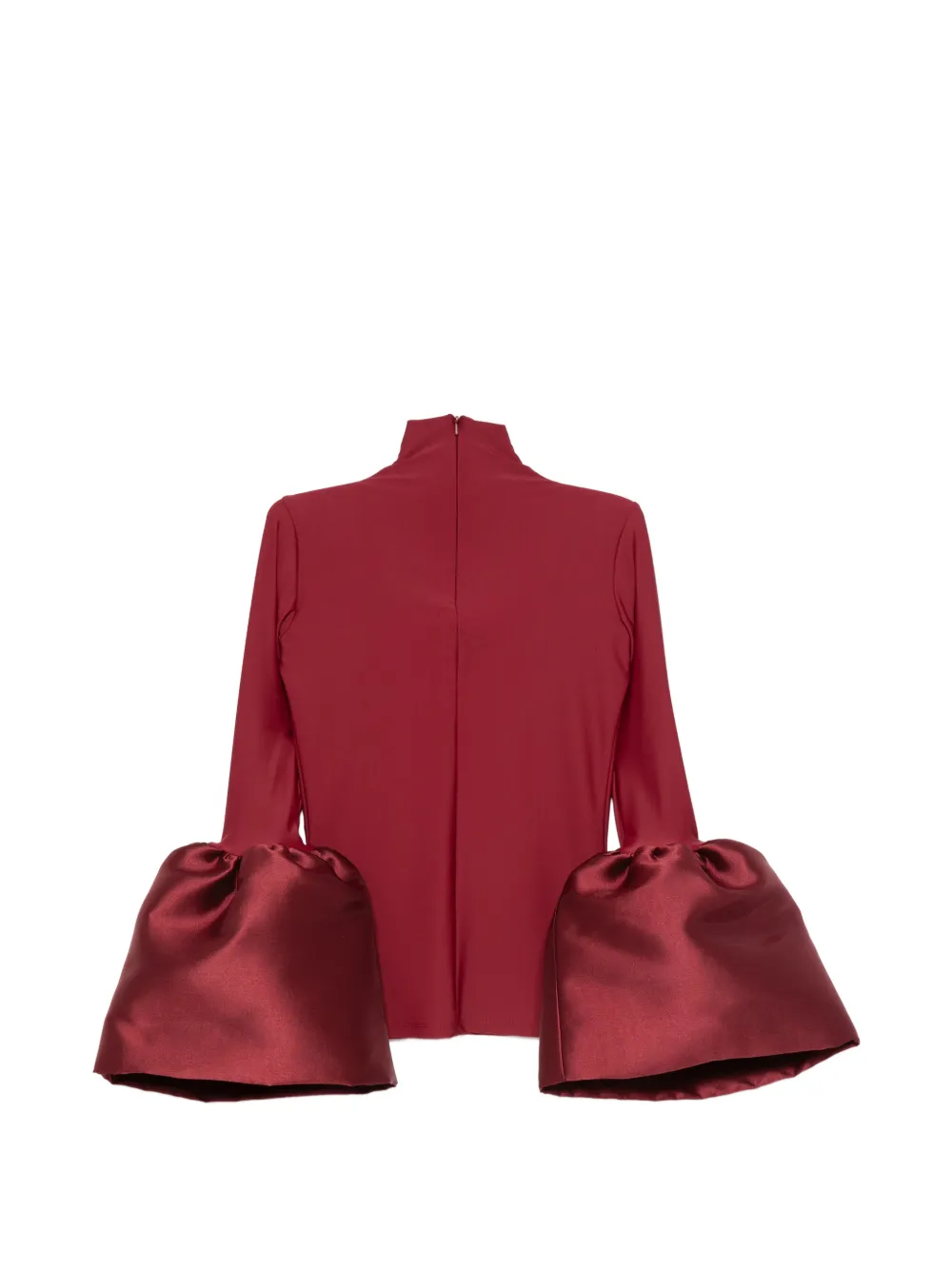  Atu Body Couture Bell-sleeve Roll-neck Top - Red 