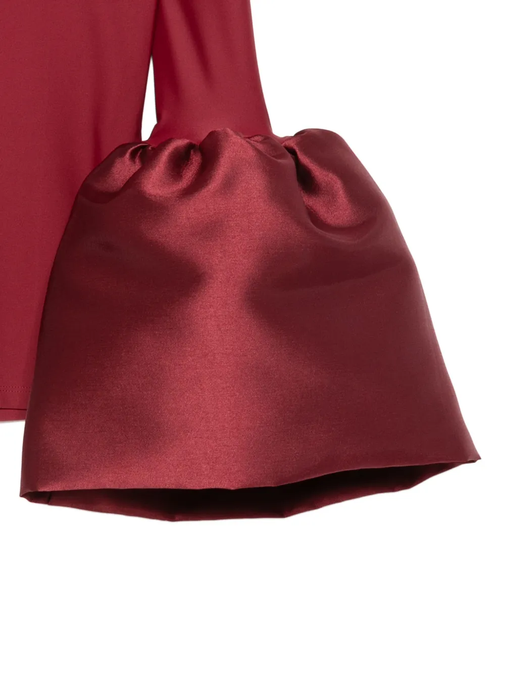  Atu Body Couture Bell-sleeve Roll-neck Top - Red 