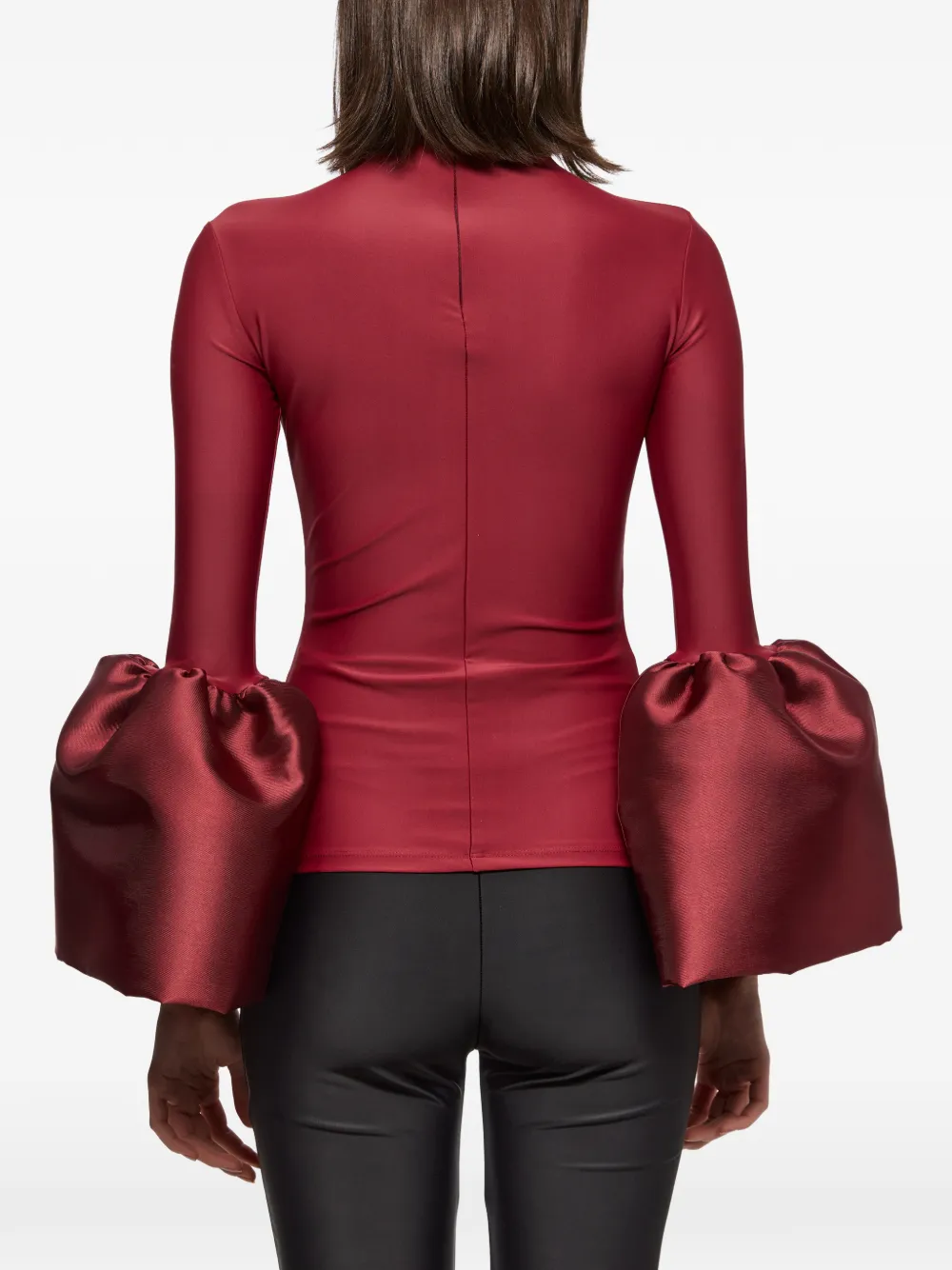 Atu Body Couture Top met col en klokmouwen Rood