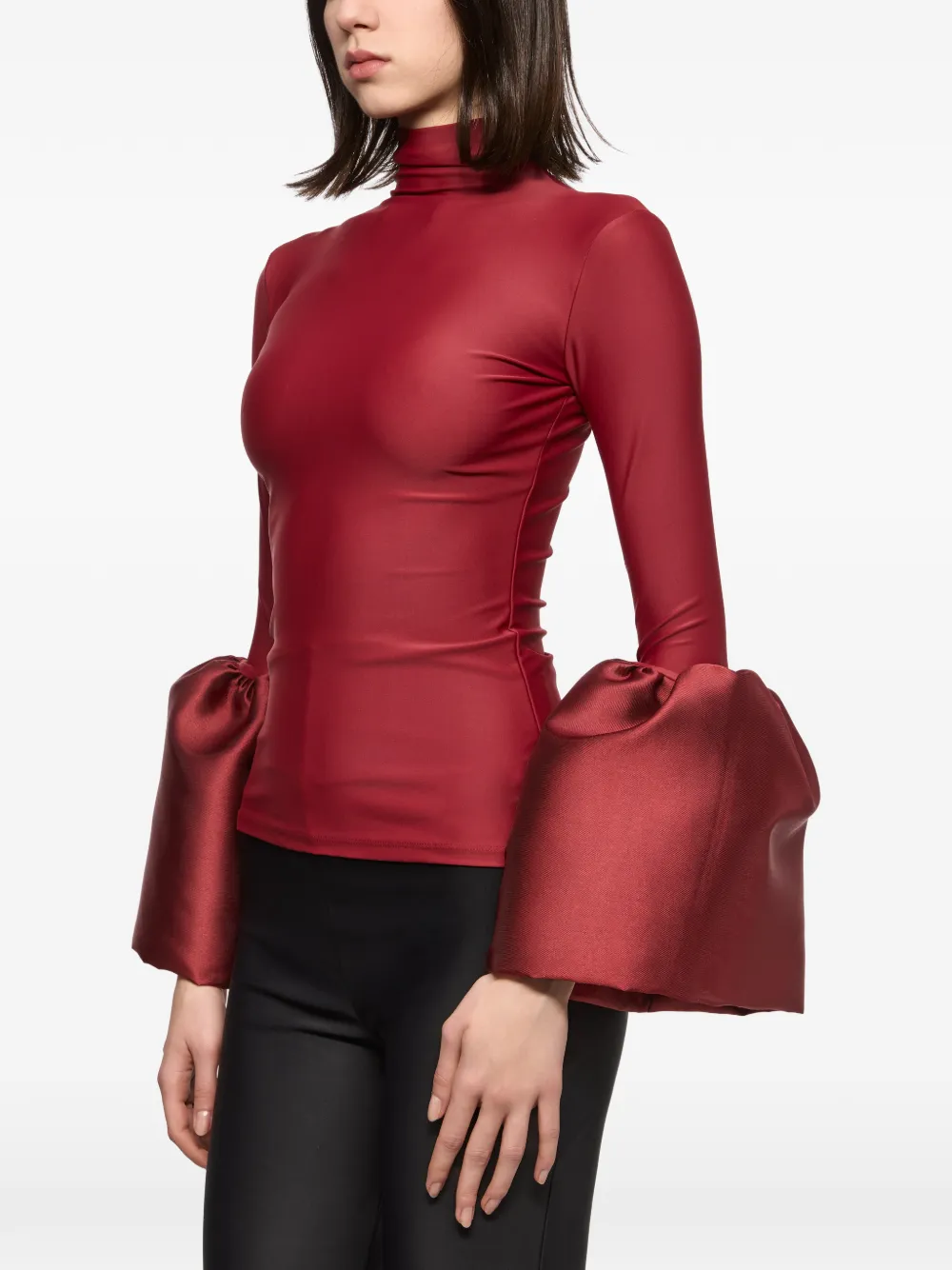 Atu Body Couture Top met col en klokmouwen Rood