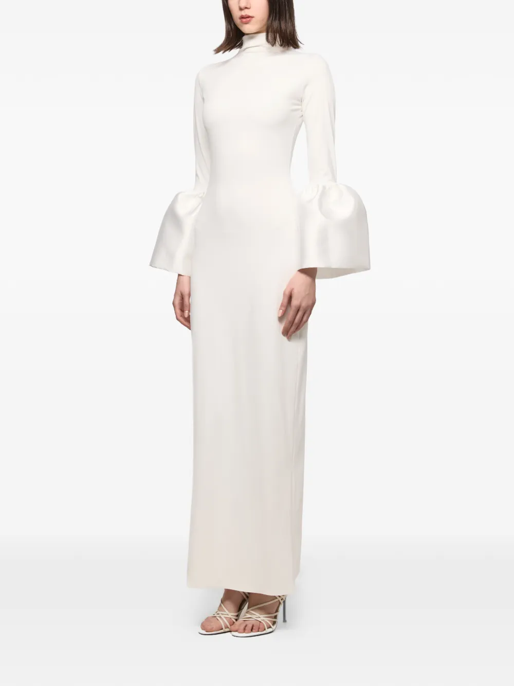 Atu Body Couture Midi-jurk met klokmouwen Wit