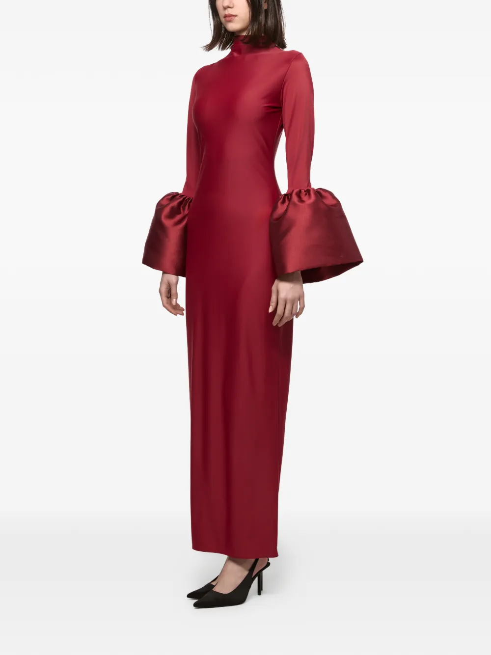 Atu Body Couture Midi-jurk met klokmouwen Rood