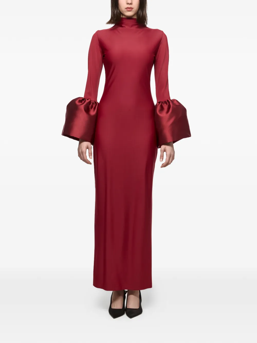 Atu Body Couture bell-sleeve midi dress - Red
