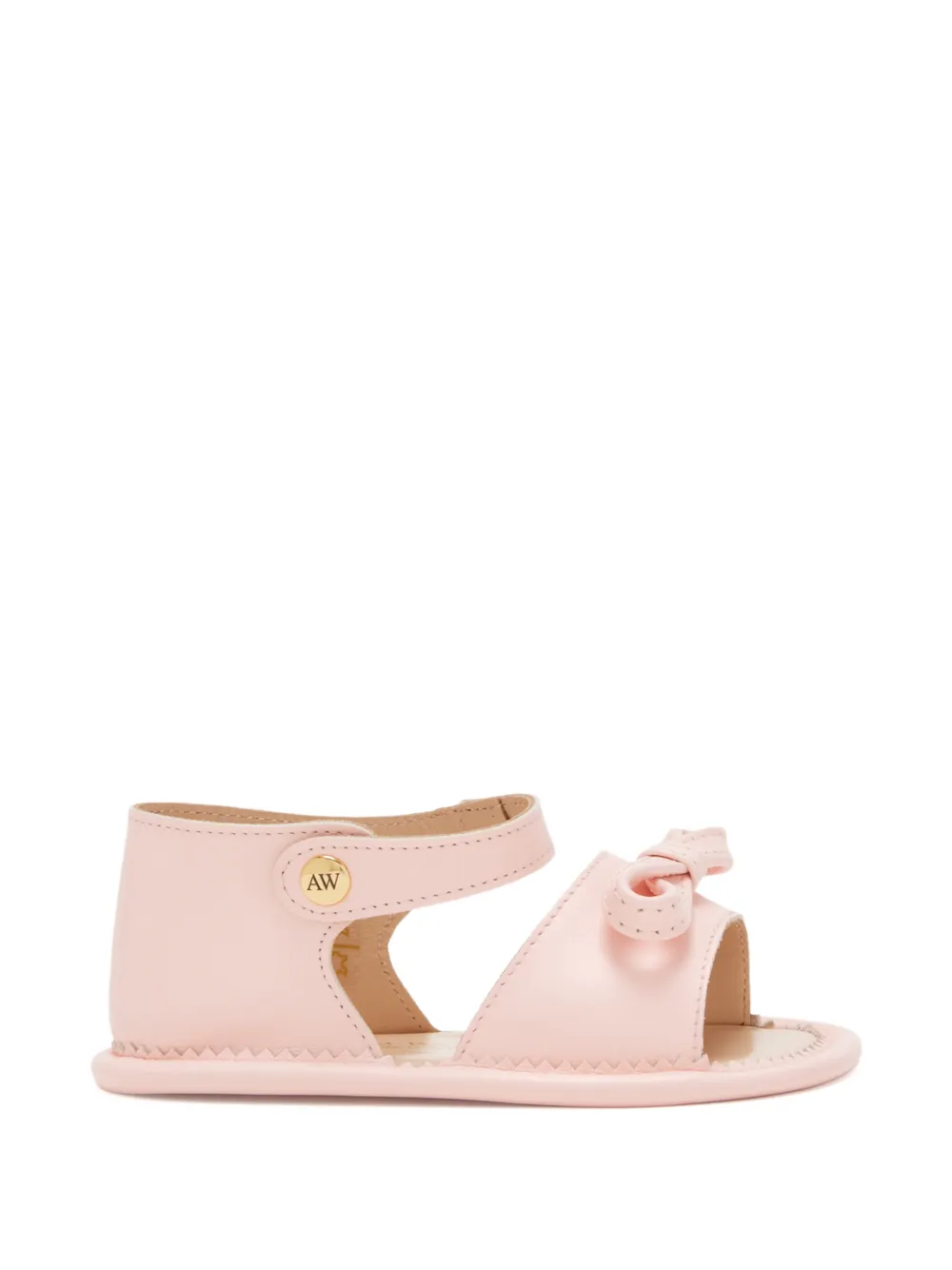 Andrea Wazen bow strap sandals - Rosa