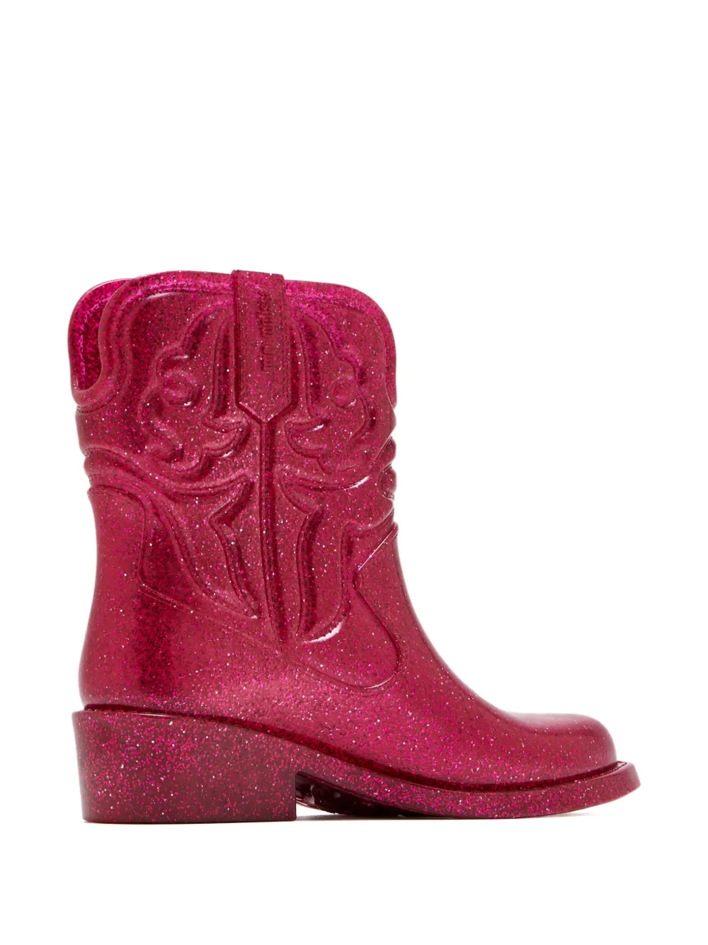 Mini Melissa Texas laarzen met glitter en reliëf Roze