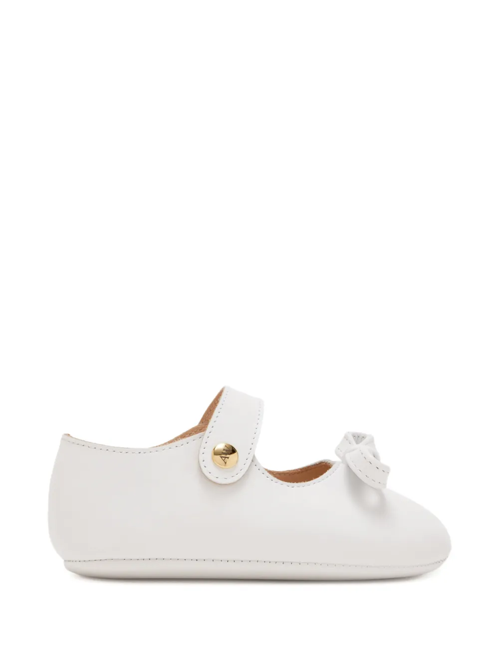 Andrea Wazen bow-detail strap ballet flats - Bianco