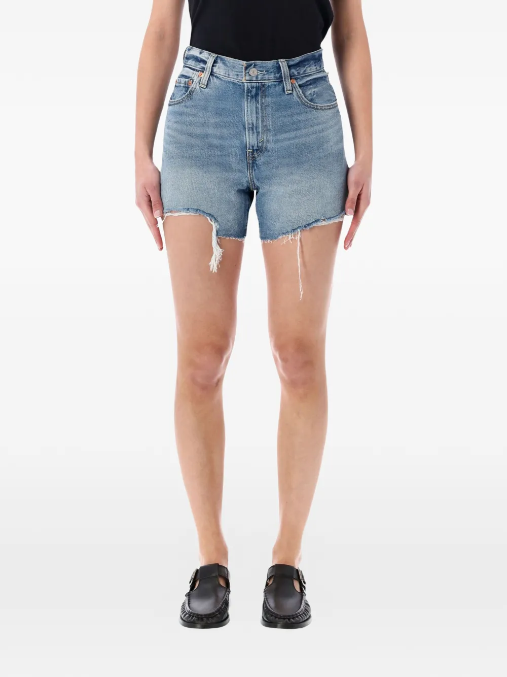Levi's Ribcage frayed shorts - Blu
