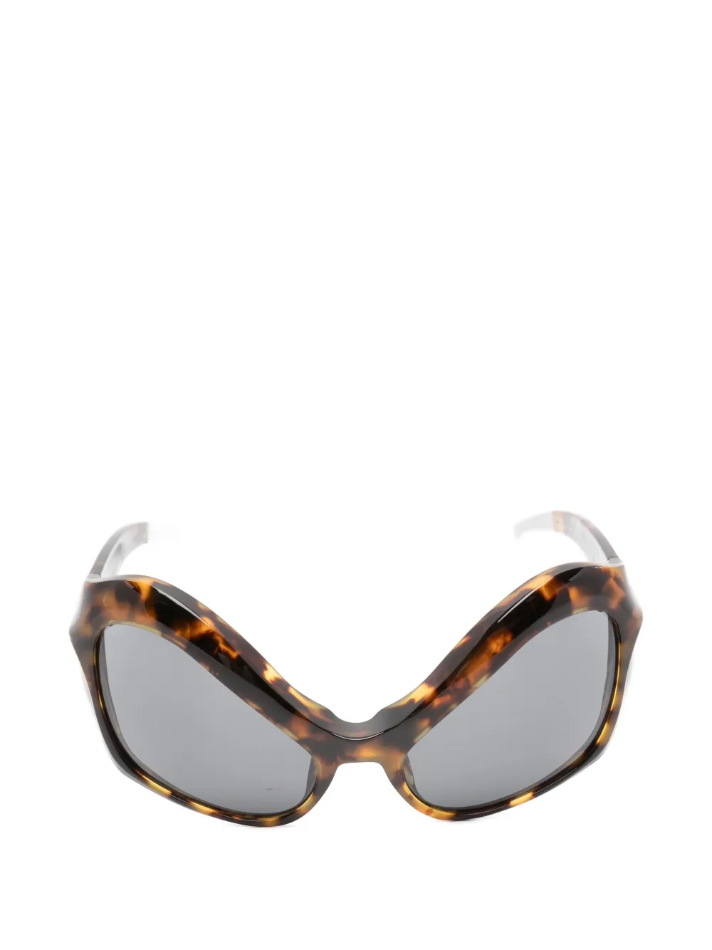 Mugler Occhiali da sole geometrici - Marrone