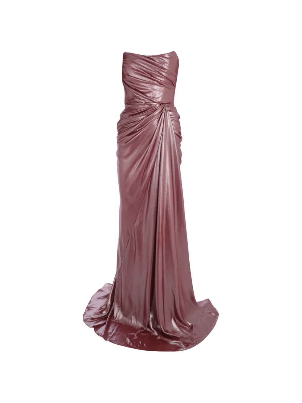 Rhea Costa Zaira Strapless Maxi Dress In Brown